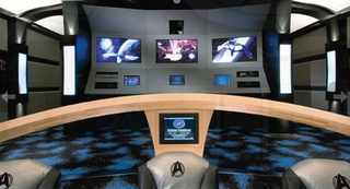 Illustration for article titled Ultimate Star Trek home theater plays movies on a Starfleet bridge